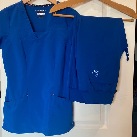 HeartSoul Other Heart Soul Scrub Set In Royal Blue Xs Top And S